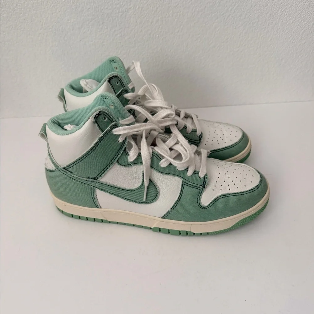 Level SS/New -Nike Wmns Dunk High 1985 'Green Denim' DV1143-300 Sz 10.5
